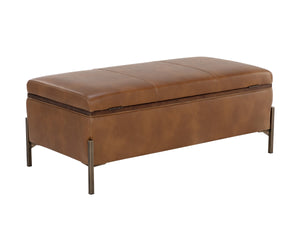 KAEL STORAGE BENCH - TOBACCO TAN