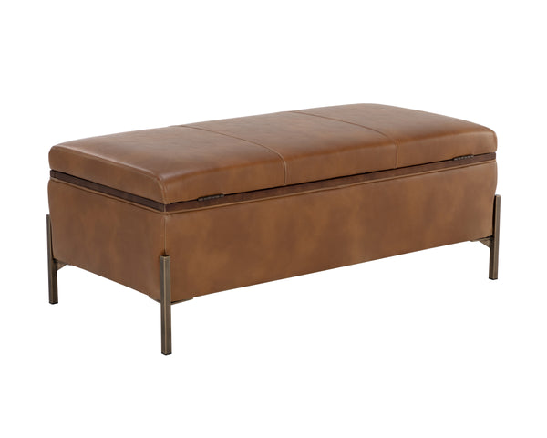 KAEL STORAGE BENCH - TOBACCO TAN