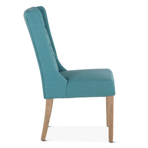 Lara Teal Linen Dining Chair