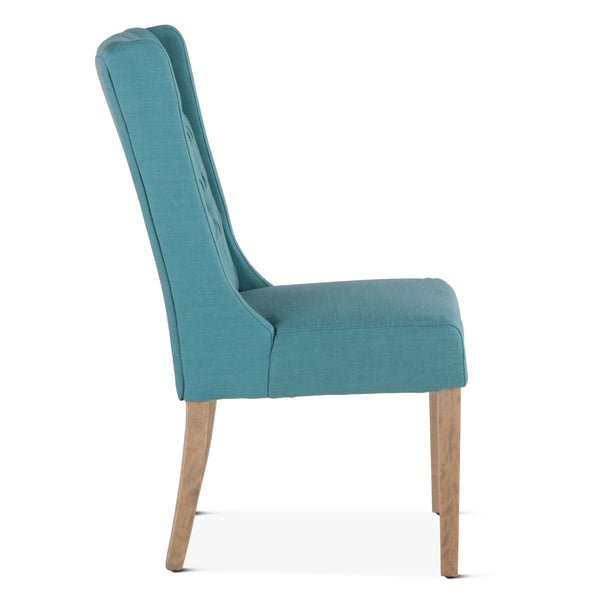 Lara Teal Linen Dining Chair