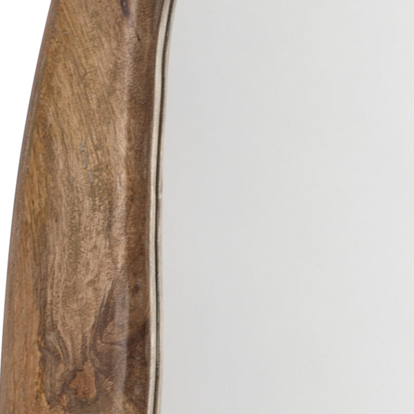 Organic Mango Wood Oval Wall Mirror
