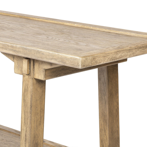 Trinity Console Table - Distressed Light Oak