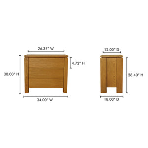 Moe's Brook Chest in Country Oak