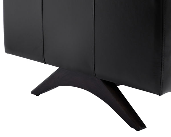 ROGERS ARMCHAIR - CORTINA BLACK LEATHER