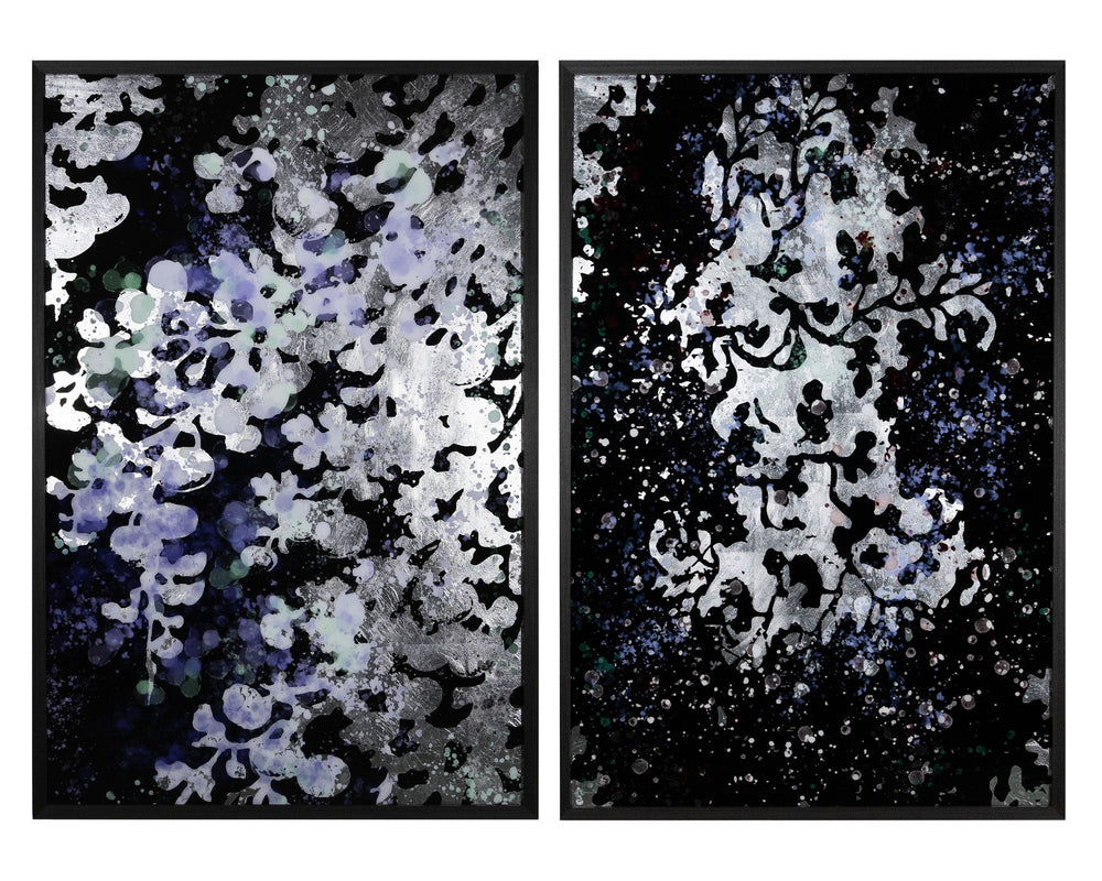 FLORAL FANTASY (SET OF 2) - 40" X 60" - CHARCOAL FRAME