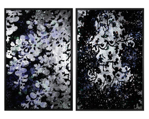 FLORAL FANTASY (SET OF 2) - 40" X 60" - CHARCOAL FRAME