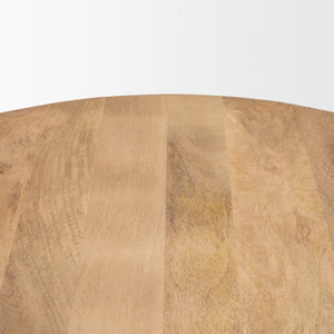 Soma 48" Light Brown Acacia Wood Round Dining Table