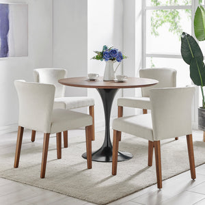 Albie Fabric Dining Side Chair In Cardiff Cream (Set of 2)