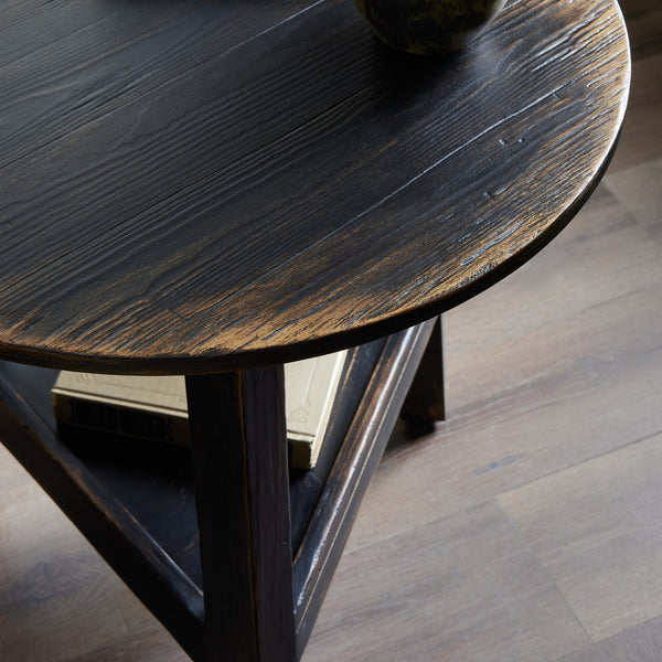 Kickapoo River Cricket Table in Distressed Black