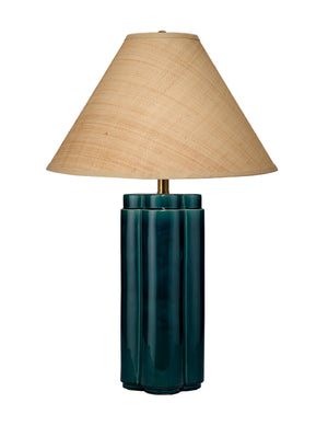 Allister Ceramic Table Lamp with Raffia Shade