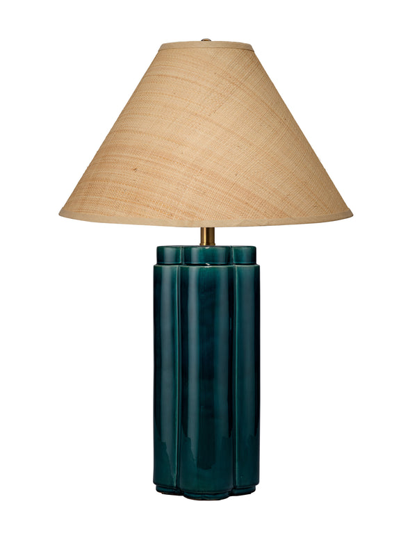 Allister Ceramic Table Lamp with Raffia Shade