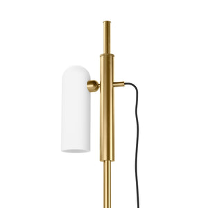 Odyssey 1 Floor Lamp In Burnished Brass