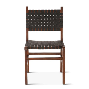 Palermo Dining Chair 18" Black Leather