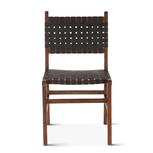Palermo Dining Chair 18" Black Leather