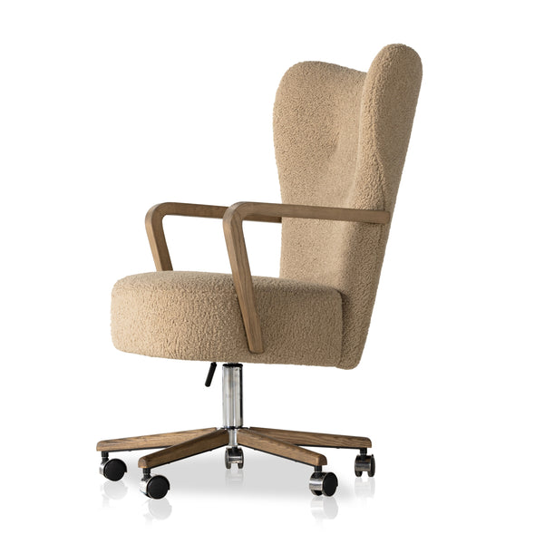 Melrose Desk Chair In Sheepskin Camel