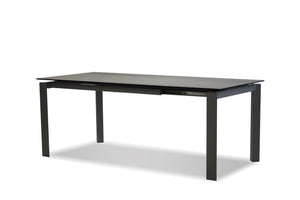 CASPER Dining Table in concrete grey ceramic/grey PC base
