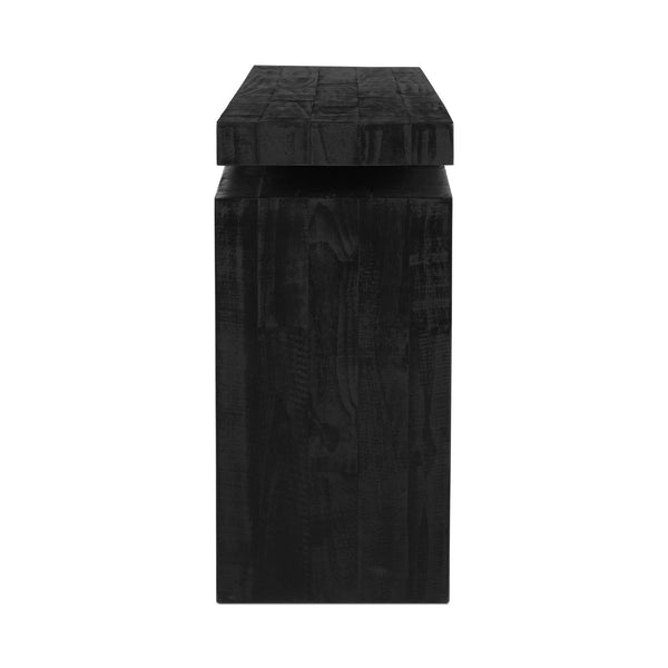 Matthes Large Console Table - Aged Black Pine