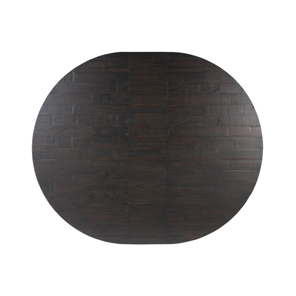 Eberwin Round Ext Dining Table - Dark Carbon