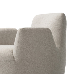 Reed Swivel Chair In Crete Pebble