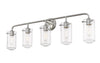 Delaney 5 Light Vanity in Brushed Nickel Finish