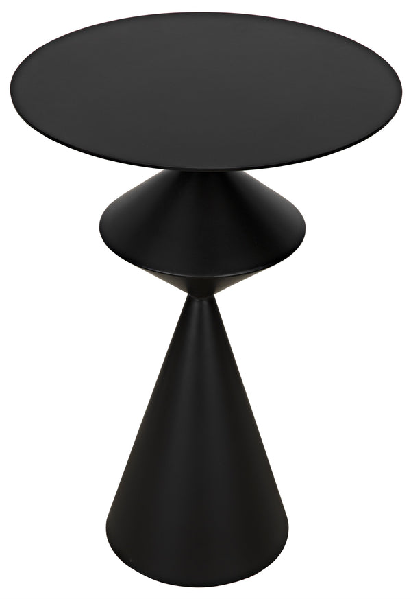 Zasa Side Table, Black Steel