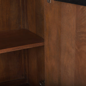 Lance 70.0L x 15.0W x 32.0H Medium Brown Solid Wood Sideboard