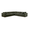 Rue Classic L Modular Sectional Dark Green