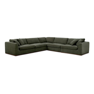 Rue Classic L Modular Sectional Dark Green