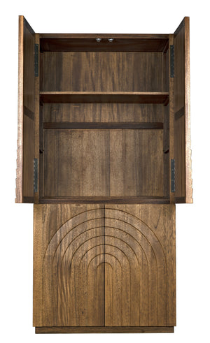 Otto Hutch Dark Walnut Finish