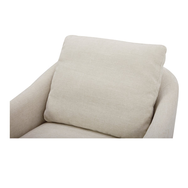 Moe's Linden Swivel Chair in Soft Beige