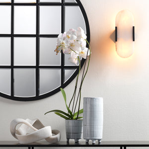 Delphi 2-Light Alabaster Wall Sconce, Oil Rubbed Bronze Metal