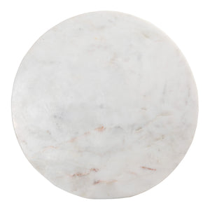 Grace Accent Table in White Marble