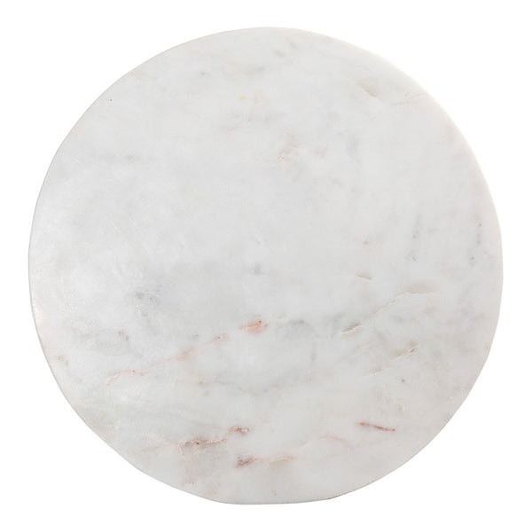 Grace Accent Table in White Marble