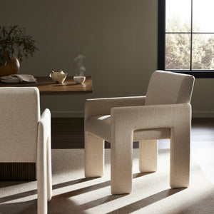 Amur Dining Armchair in Natural Antwerp