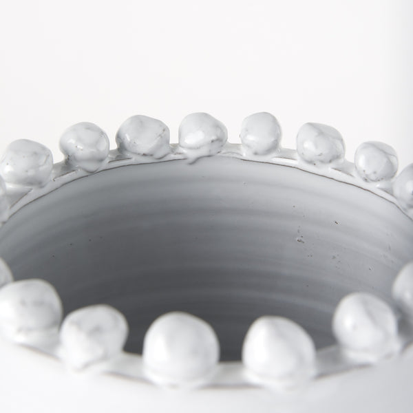 Basin Large Off-White Glazed Vase