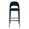 Moe's Roger Bar Stool in Teal with Open Back