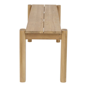 Tempo Outdoor Dining Bench in Natural Wood