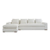 Thomas Left Sectional in Ivory Polyester