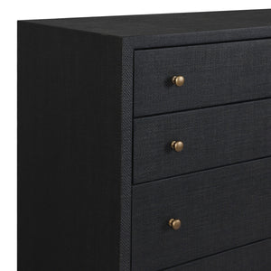 Fiona Tall Dresser - Black Raffia