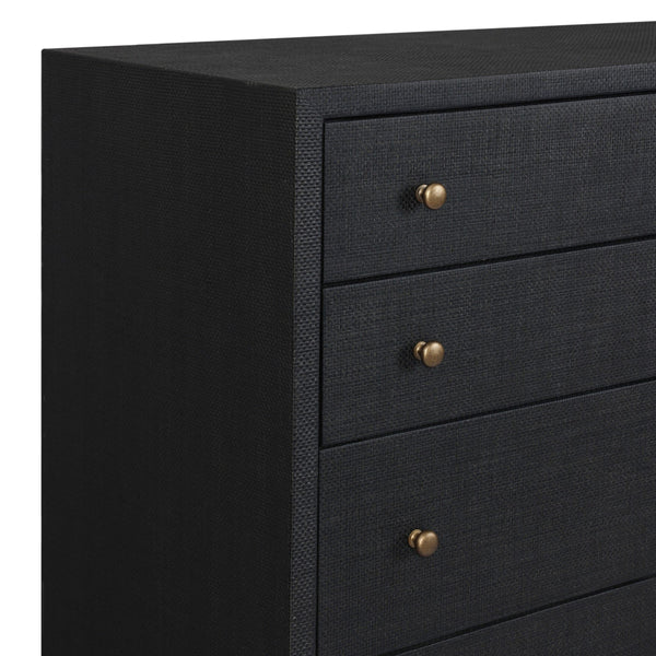 Fiona Tall Dresser - Black Raffia