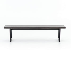 Judith Outdoor Dining Bench In Metal Base