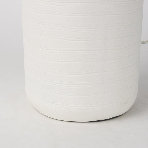Melanie 17.0L x 17.0W x 30.5H White Shade W/White Base Table Lamp