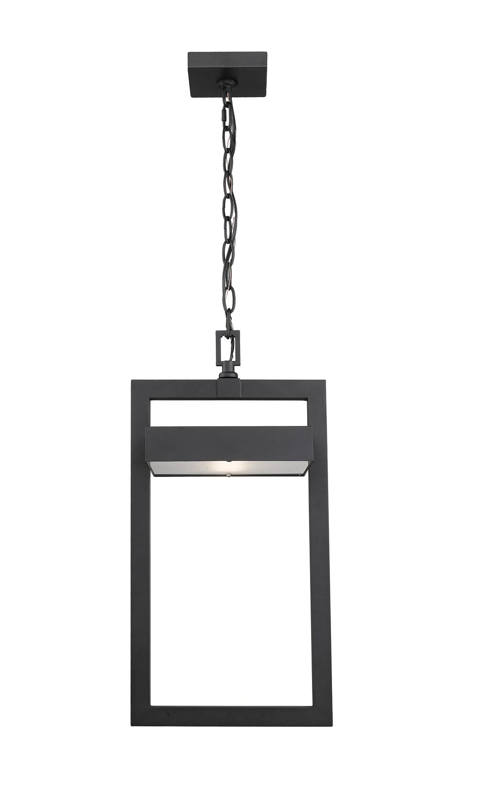 Luttrel 1 Light Outdoor Chain Mount Ceiling Fixture in Black Finish