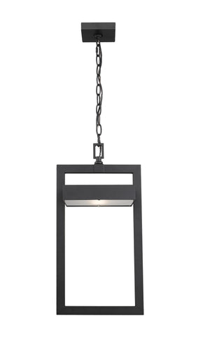 Luttrel 1 Light Outdoor Chain Mount Ceiling Fixture in Black Finish