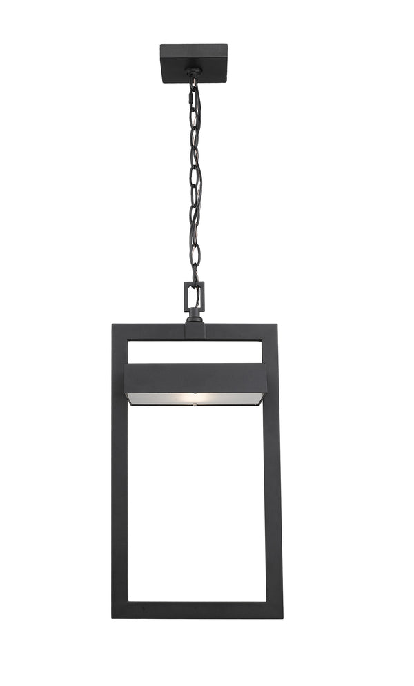 Luttrel 1 Light Outdoor Chain Mount Ceiling Fixture in Black Finish