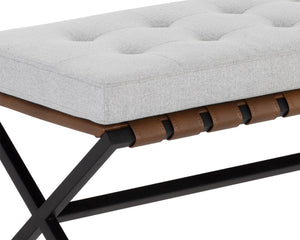 KENJI BENCH - SMALL - BLACK - MINA LIGHT GREY