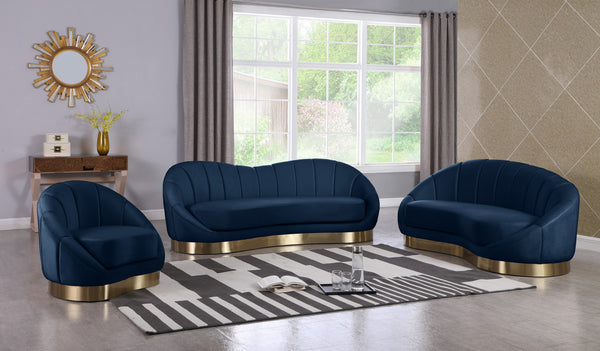 Jesse Chaise In Navy Velvet
