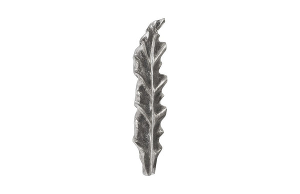 Petiole Wall Leaf, Silver, Small, Version B