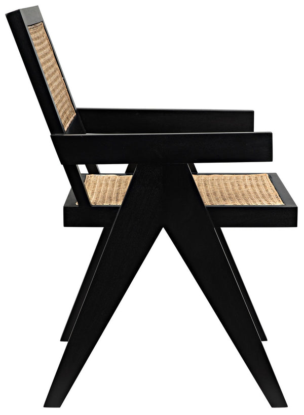 Jude Chair with Caning, Black