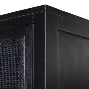 Caprice Tall Cabinet - Black Wash Mango
